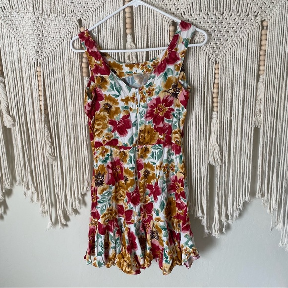 Mini floral ruffle spring colorful bright sundress - Picture 2 of 3